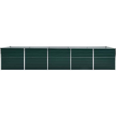 Maison Exclusive - Garten-Hochbeet Verzinkter Stahl 400×80×77 cm (1/5)