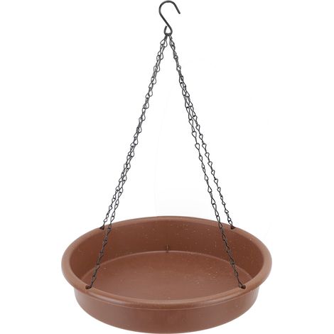 Fontaine solaire pour oiseaux avec pompe, style suspendu, bol en métal pour jardin, terrasse ou cour. Idéale pour abreuvoirs extérieurs. (1/5)
