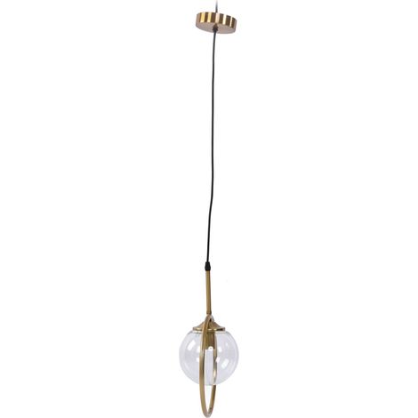 Nordische Glaskugel-Pendelleuchte, CE- und UL-zertifiziert, E14-Fassung, modernes Eisen, 110–220 V, Leuchtmittel nicht enthalten, transparenter Kreis, für Esszimmer, Hotel, Bar, Büro, Schlafzimmer (1/5)