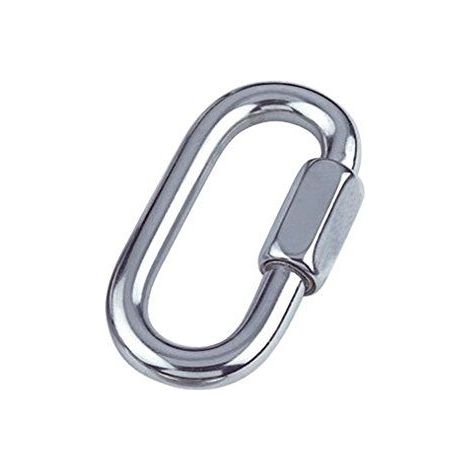 Bulk Hardware bh04987 Maillon rapide Mousqueton, En Acier Inoxydable De Qualite Marine 316 M6 - Argent, Lot de 2 (1/2)