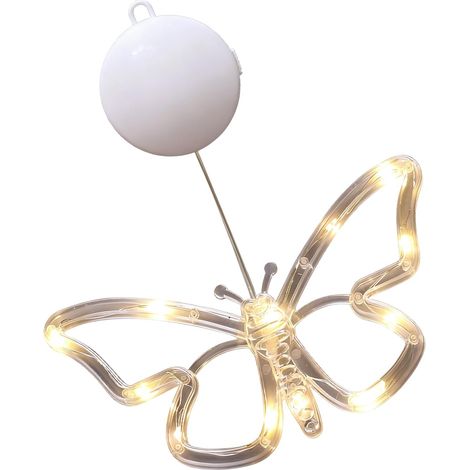 Lampe Papillon,Lampe Décoative pou Fenête Alimentée pa Piles Décoations de Papillons Lumineuses,pou Décoation d'Intéieu et d'Extéieu (1/4)