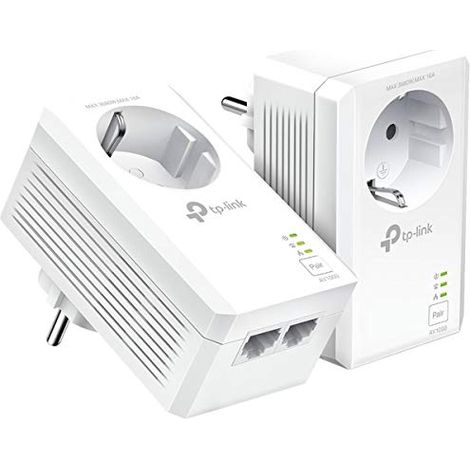 Kit Starter Powerline TP-Link TL-PA7027P da 2 Pezzi, 1000Mbps, Portatile, Rete Ethernet via Corrente, Copertura fino a 300 metri (1/4)