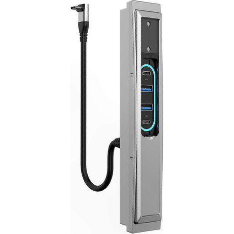 Station d'accueil USB-C multiport pour console centrale de voiture, hub adaptateur à capteur intelligent avec ports USB supplémentaires, accessoire de chargeur de véhicule amélioré (1/5)
