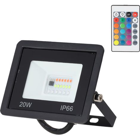 Proyector LED RGBW con Mando a Distancia 20W [HO-ICRGBFL-20W]