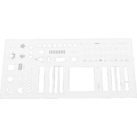 Planer-Schablone aus Kunststoff, wiederverwendbar, handgefertigt, flexibel, für präzises Zeichnen, Journal, Bastelbedarf für Terminplanung, transparent (1/5)