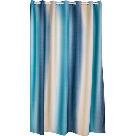 Tenda oscurante a righe Yctze per camera da letto, divisorio per camera d'albergo, tenda decorativa per camera da letto e bagno, sfumatura a righe blu scuro (1/5)