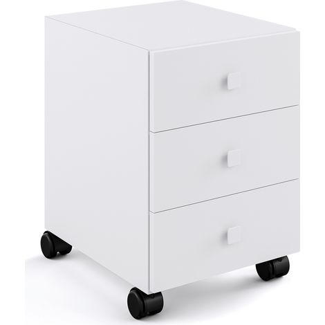 Lineabeta - Base 3 cassetti con ruote Runner in acciaio bianco (1/2)