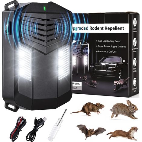 Répulsif Anti Martre Voiture Ultrason, Anti Rongeur Fouine (1/5)