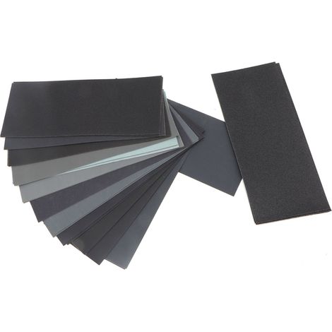 Ortviai Papier abrasif humide/sec 93 x 230 mm – Lot de 42 feuilles grain varié (120 à 5000) en oxyde d’aluminium (1/5)