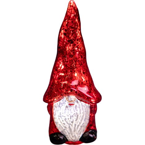 Elfo "Mercury" color rosso con LED, decorazione natalizia, da 20,5 cm (1/4)