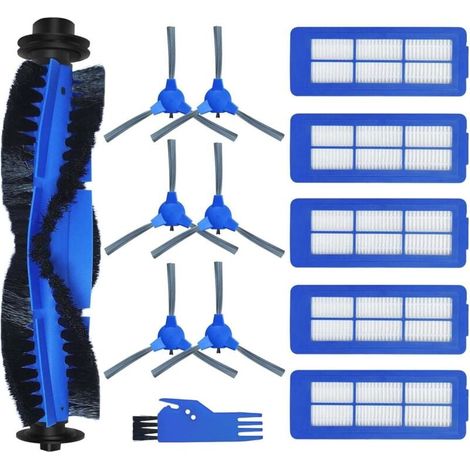 Pièces de rechange compatibles pour les aspirateurs robots eufy 11S Max, G30, 30C Max, 15C Max et G32 Pro : 1 brosse rotative, 6 brosses latérales et 5 filtres intégrés. (1/4)