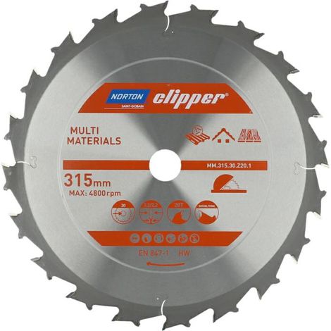 NORTON PIŁA TARCZOWA 315mm x 30mm x 20z MULTI MATERIALS DEMOLITION (3,2/2,2) %%%