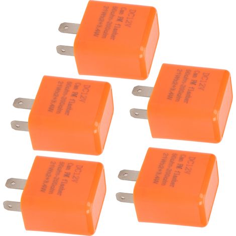 5 pièces Kit Clignotant Moto 12V 2 Broches Relais LED Réglable Feu de Signalisation Indicateur (1/5)