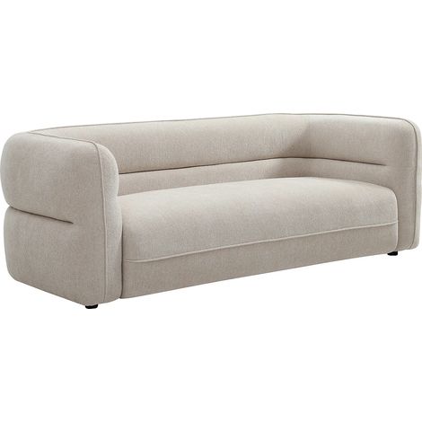 Canapé 3 places en tissu chenille beige TALIENA (1/5)