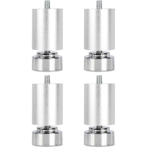 Quatre pieds de canapé robustes réglables en métal fileté M10, compatibles avec les meubles, les lits, les tables et les armoires, 26 pouces argenté, 8 cm. (1/5)