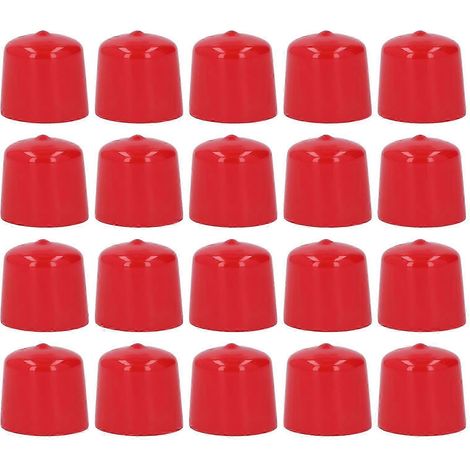 30mm Bouchons de Protection PVC Rouges, Résistants à la Corrosion, Élastiques, Ignifuges, Légers, Capuchons de Filetage pour Vis, Lot de 20 Pièces (1/4)