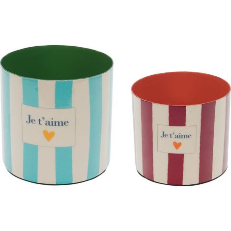 Amadeus - Set de 2 cache-pots Je t'aime (1/3)