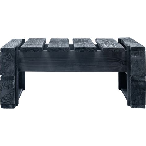 Repose-pied palette de jardin bois noir