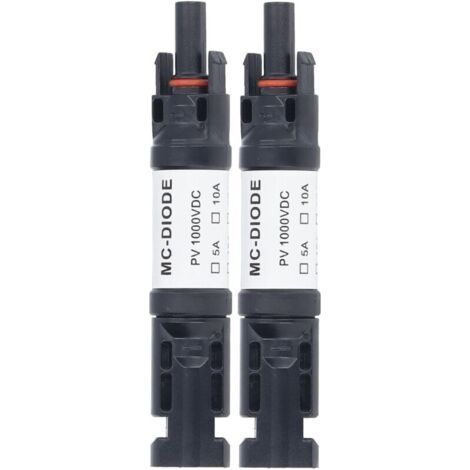 Lntyq 2Pcs Connecteur PV Solaire 1000 V, Connecteur de Fusible Solaire PV MCD IP68 étanche Porte-fusible Solaire PV Anti-retour pour le raccordement de panneaux solaires 30A (1/5)