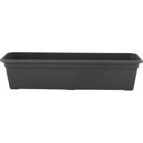 Balkonkasten 60 x 16,9 x 13,8 cm, anthrazit Pflanzgefäß aus Kunststoff