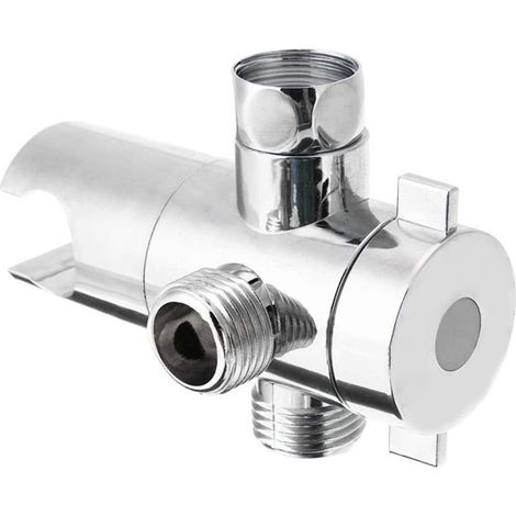Vanne de dérivation de pomme de douche à 3 voies ABS, support de fixation de pomme de douche, vanne de montage de bras de pulvérisation (1/5)