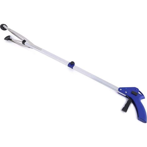 Blauer Aufsammelgreifer / Abfallgreifer / Faltbarer Abfallgreifer mit langem Griff (1/4)