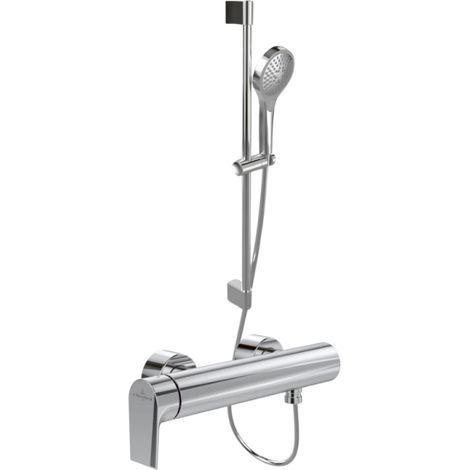 VILLEROY ET BOCH Liberty Chrome Mezclador de ducha mecánico + VILLEROY ET BOCH Verve Showers 3 jets Conjunto de ducha Chrome