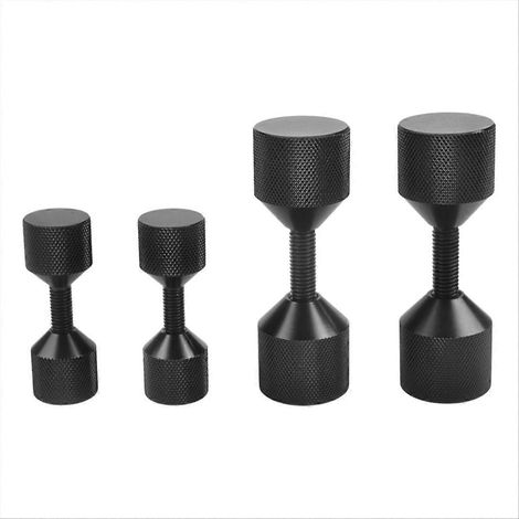 Lot de 4 goupilles à bride en aluminium à deux trous, 1-1/8 pouce et 1-5/8 pouce, noires (1/5)