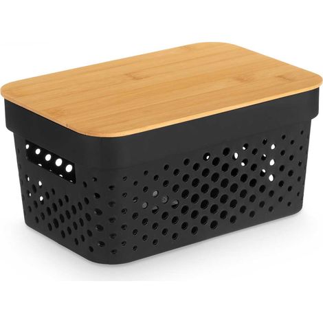 Cestino portaoggetti nero da 12 cm (1/5)