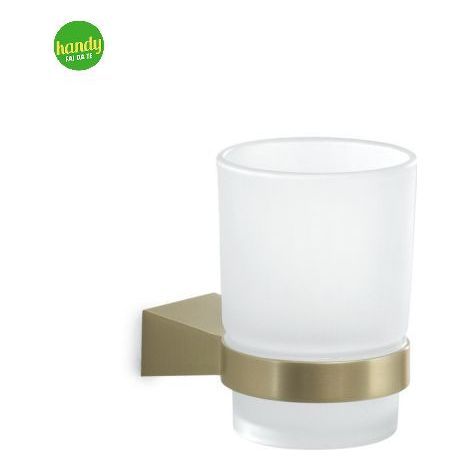 Portaspazzolini da muro in acciaio inox e Cromall TN10 Gedy serie TONALE Oro Matt (1/2)