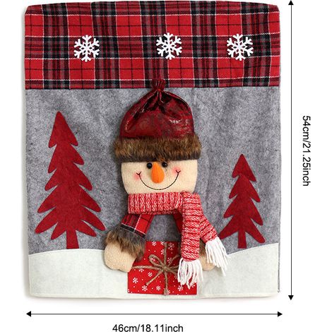 Décorations de Noël, housses de chaises avec chapeaux, housses de tabourets, housses de chaises en peluche, décoration intérieure européenne et américaine, mini foulards de Noël