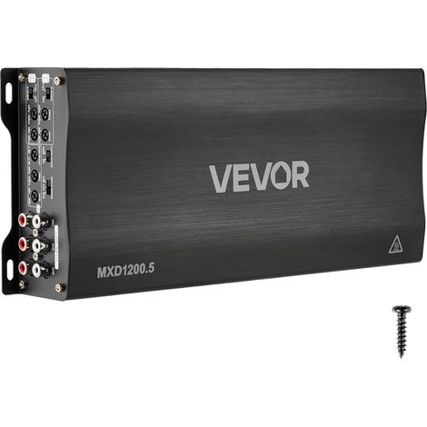 VEVOR Autoverstärker 5-Kanal, Endstufe Klasse D Überbrückbar, Max. 4 x 100 W an 4 Ohm / 4 x 200 W an 2 Ohm + 1 x 1000 W an 2 Ohm / 1 x 500 W an 4 Ohm, Hochleistungsverstärker für Fahrzeuge (1/5)