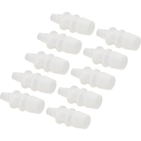 10 Stück Schlauchtüllen-Reduzierstücke PP Aquarium-Luftpumpenadapter für Silikonschlauchanschluss 7,9-15,8 (1/5)