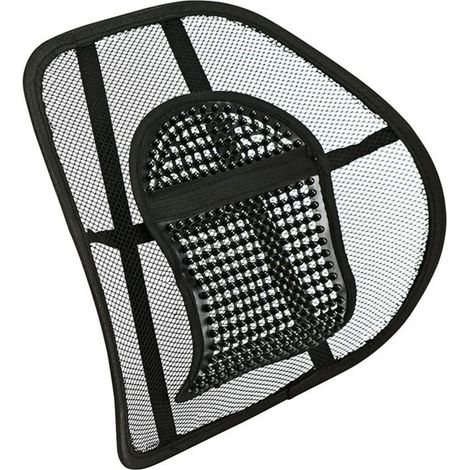 Coussin lombaire de massage respirant en maille ajourée effet soie glacée pour sièges auto et de bureau (1/5)