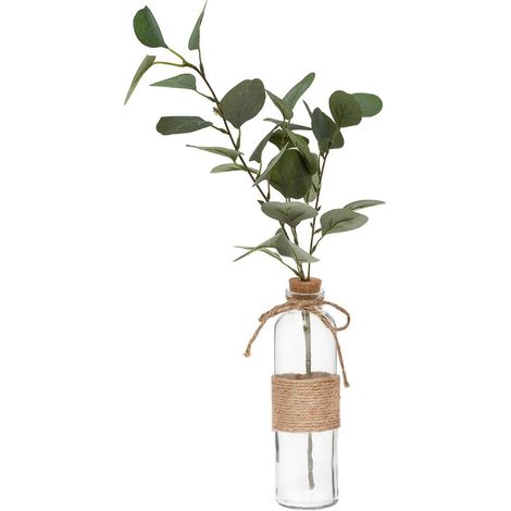 Eucalipto artificial - jarrón de cristal - H45 cm - Atmosphera créateur d'intérieur (1/2)