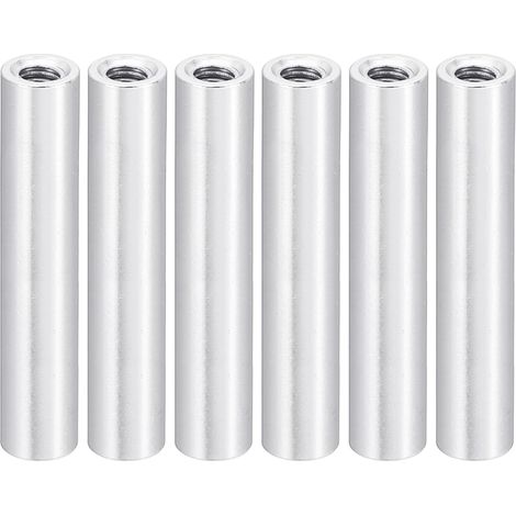 6Pcs Entretoise Filetée M3 en Aluminium 3x5x28mm Argent Métallisé (1/5)