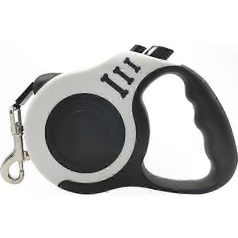 Laisse rétractable en nylon résistant de 5 m pour chiens et chats de petite, moyenne et grande taille, laisse durable pour chiots, Yorkshire Pet Supplies BLANC5mWHITE (1/5)
