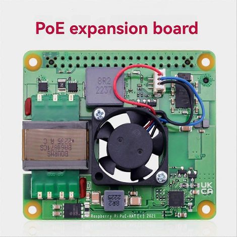 PoE+ HAT für Raspberry Pi 4 & 3 B+ – Ethernet-Modul mit Stromeinspeisung, GPIO-kompatibel, drahtlos, ideal für Hausautomatisierungsprojekte und Server, 2 Stück (1/5)
