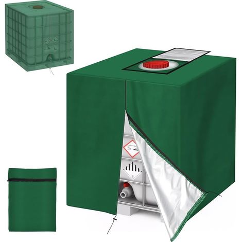 Bache pour Cuve 1000L, Housse Cuve Anti UV Imperméable, Anti-Poussière Bache de Reservoir d'eau, 210D Réservoir d'eau Couvercle, Couverture Container Réservoir IBC, Bouchon Cuve a Eau Bâche (1/5)