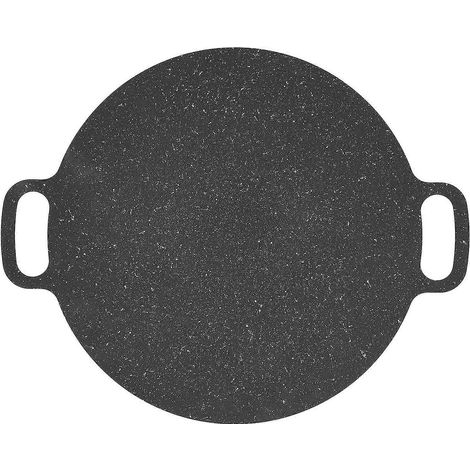 Poêle à griller ronde antiadhésive pour barbecue (30 cm/12 pouces) avec sac de rangement, adaptée au camping et à une utilisation en cuisine. (1/5)
