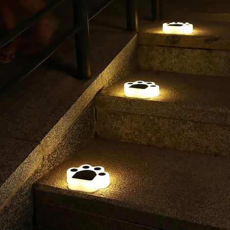Lampes de chemin décoratives en forme de patte, étanches et solaires, blanc/chaud, pour éclairage paysager.-AquaForge (1/5)