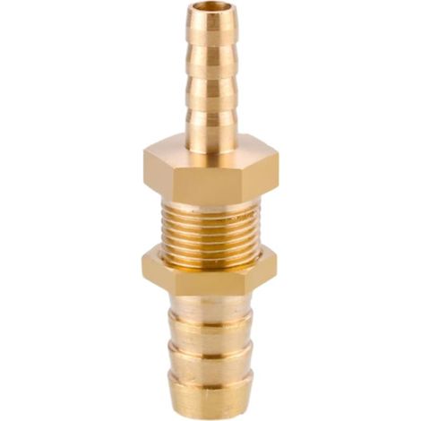Raccord cannelé en laiton 1/2", filetage femelle, épisseur de métaux, barbillons, raccord tuyau, connecteur adaptateur pour air, eau, huile (épaisseur 8 mm) 10mm-6mm Cuivre (1/5)