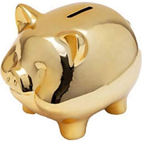 Tirelire en CéRamique Or Cochon Tirelire Mignonne Tirelire Ameublement CréAtif DéCoration de Cochon Chanceux, Cochon d\\'or (1/4)