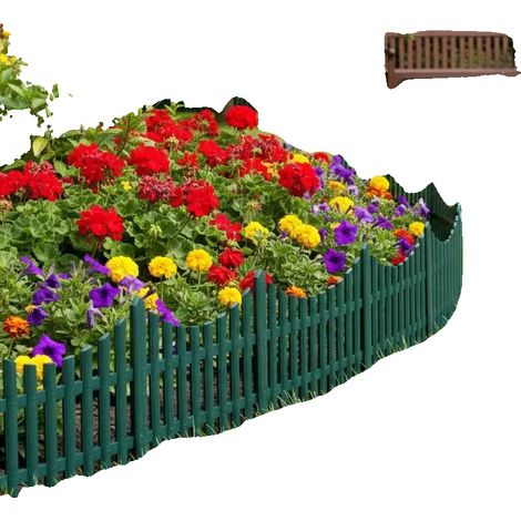 Bordures de jardin, Polypropylène décoratif, Agencements flexibles, vert armée (1/2)