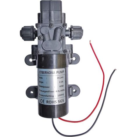 DC24V 100PSI 4.0L / m Pompe à auto-amorçage à membrane haute pression à eau douce Interrupteur de pression intégré Caravane/Bateau/RV/Jardin Nettoyage de véhicule/Camping-car (1/4)