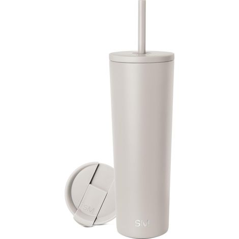 Verre Thermique avec Paille et Couvercle Tasse à Café Bouteille d'Eau Réutilisable en Acier Inoxydable Cadeaux pour Femmes et Hommes 830ml Almond Birch (1/5)