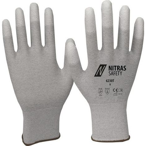 NITRAS SAFETY Handschuhe Gr.11 grau/weiß EN 388,EN 16350 PSA II