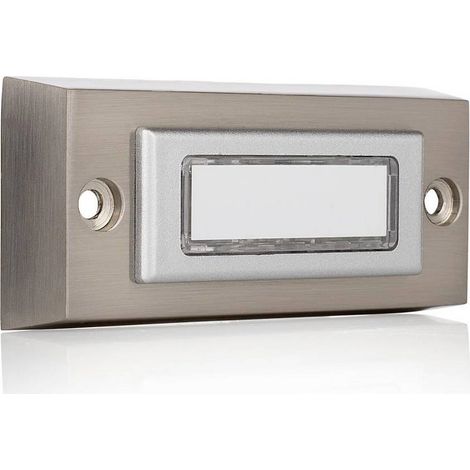 Byron DBW-21036 Bouton de sonnette avec porte-nom acier (1/2)
