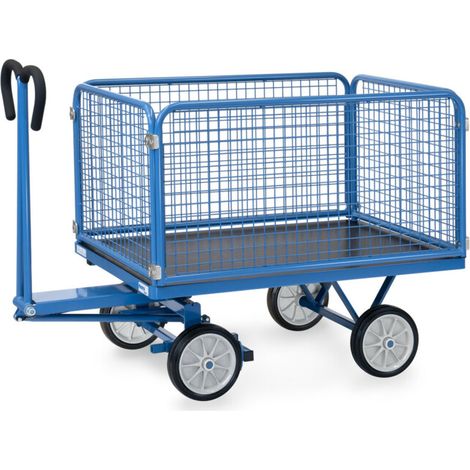 fetra Chariot à plateaux manuels 6433V - charge max. 700kg pneus pleins (1/5)