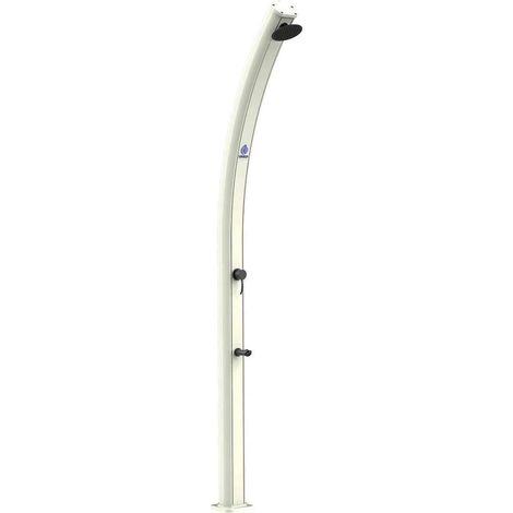 Ducha Solar Emi Blanca De Aluminio Para Piscina Sined